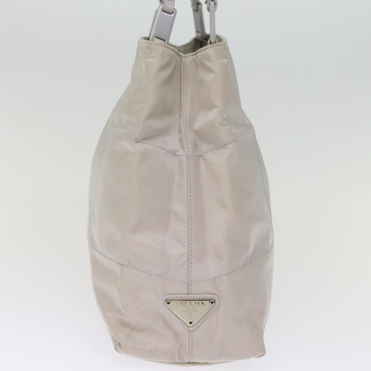 PRADA Chain Shoulder Bag Nylon Gray 74973