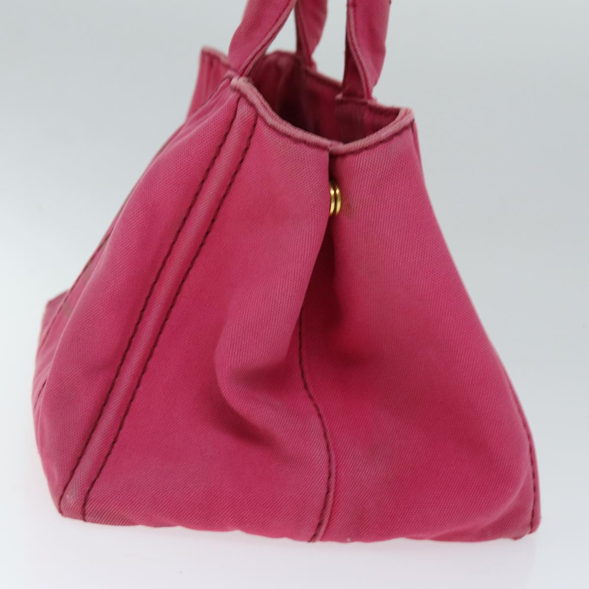 PRADA Canapa MM Hand Bag Canvas Pink 74994