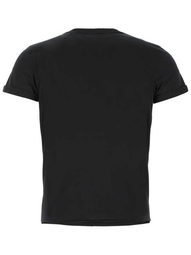 Saint Laurent Men's Small Logo Short Sleeve T-Shirt Black