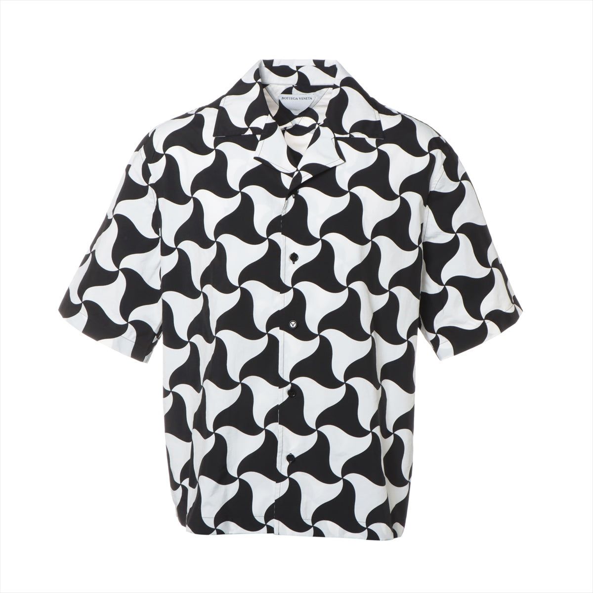 Bottega Veneta 21 Years Nylon 46 Men Black x White Wedding Triangle Half-Hand 679284