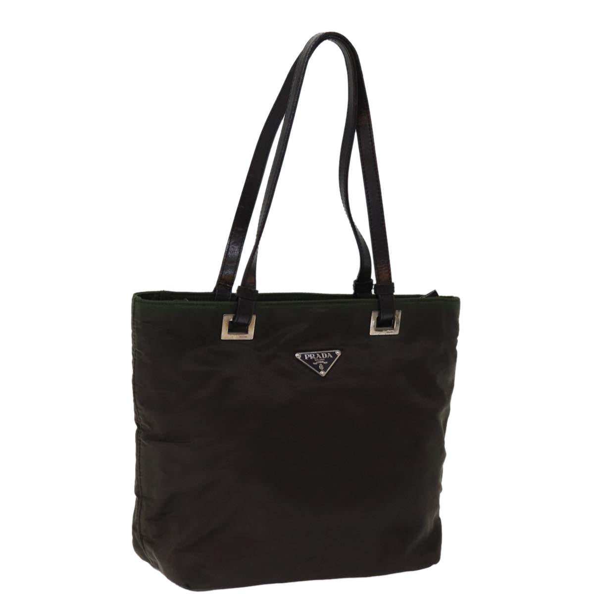 PRADA Tote Bag Nylon Khaki 75017