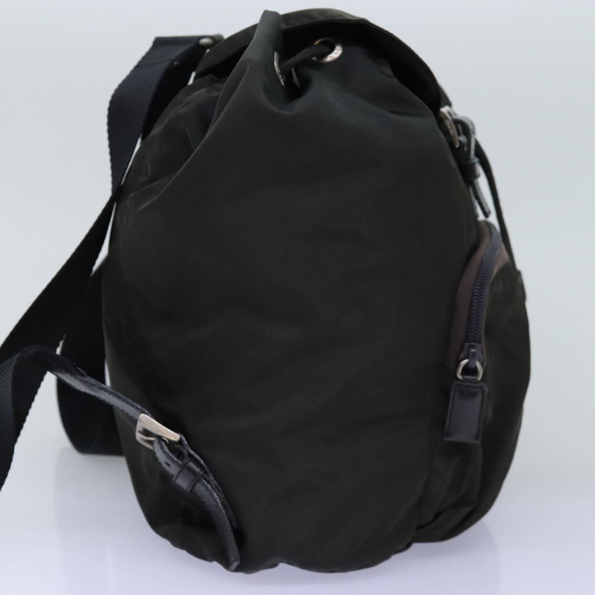 PRADA Backpack Nylon Khaki 75018