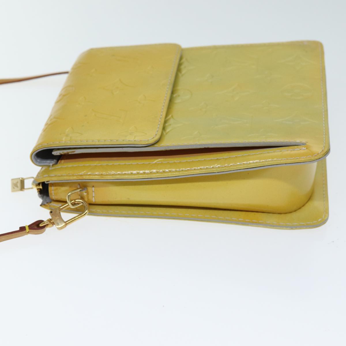 LOUIS VUITTON Monogram Vernis Motto Accessory Pouch Gris M91030 LV 75042
