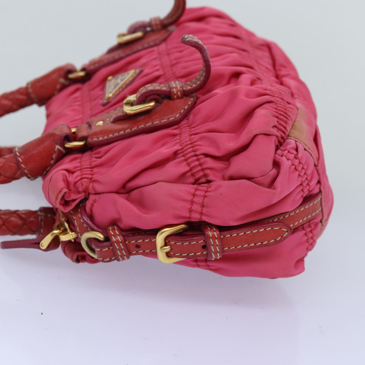 PRADA Hand Bag Nylon Pink 75053