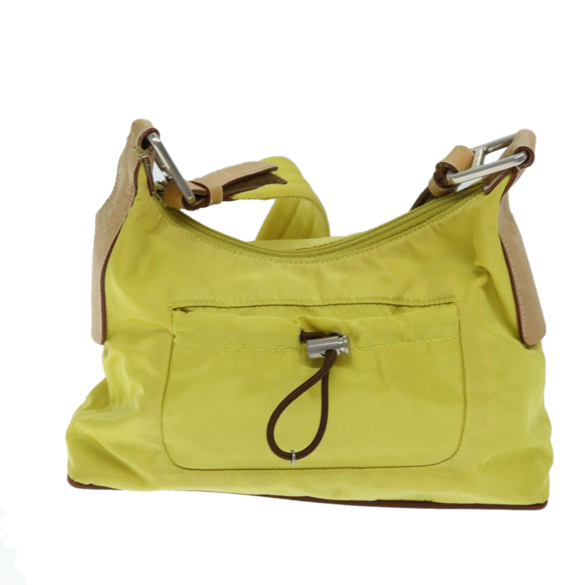 PRADA Shoulder Bag Nylon Yellow 75118