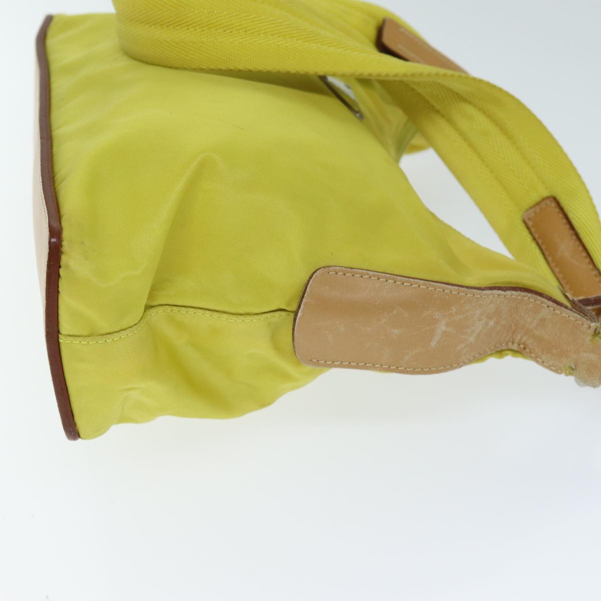 PRADA Shoulder Bag Nylon Yellow 75118