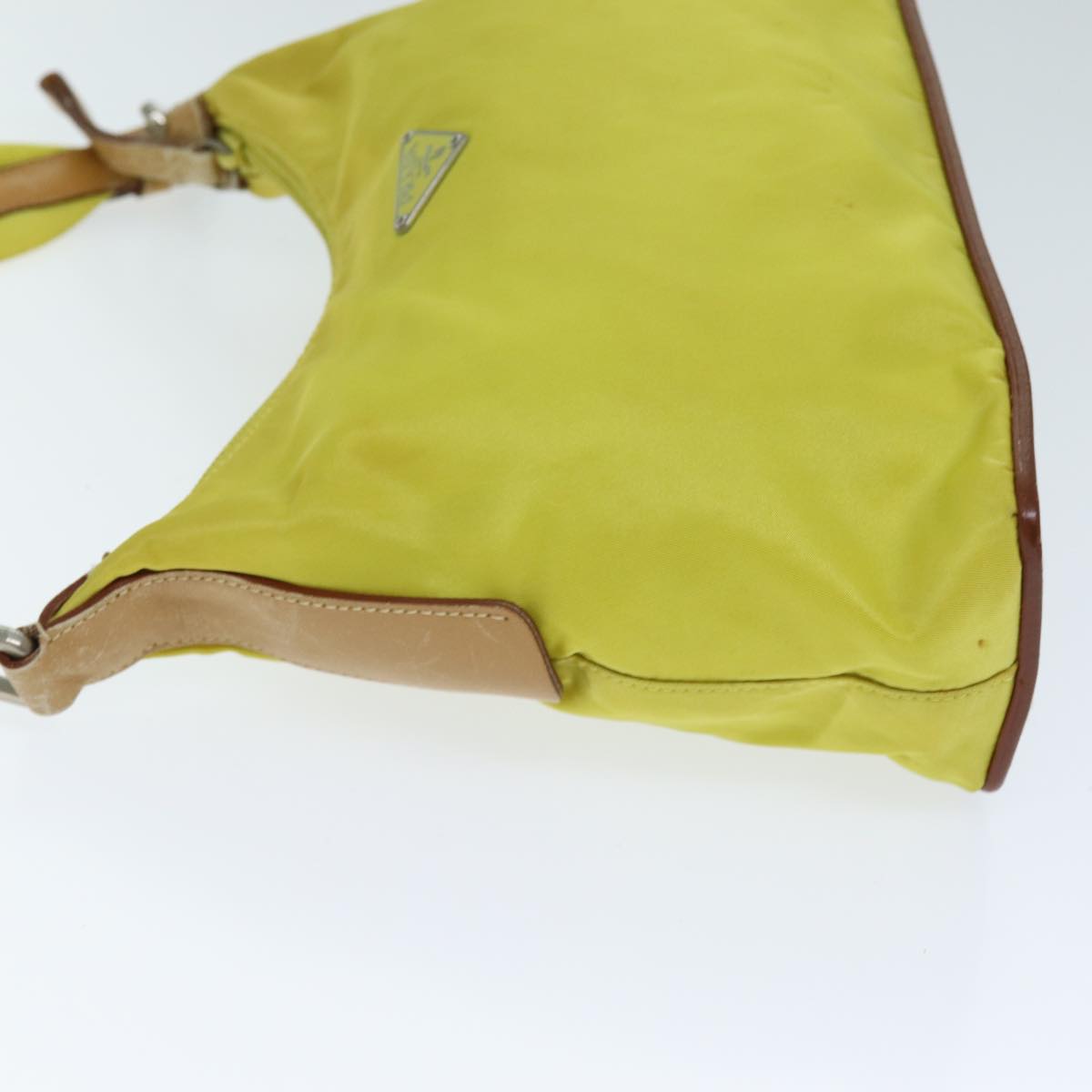 PRADA Shoulder Bag Nylon Yellow 75118