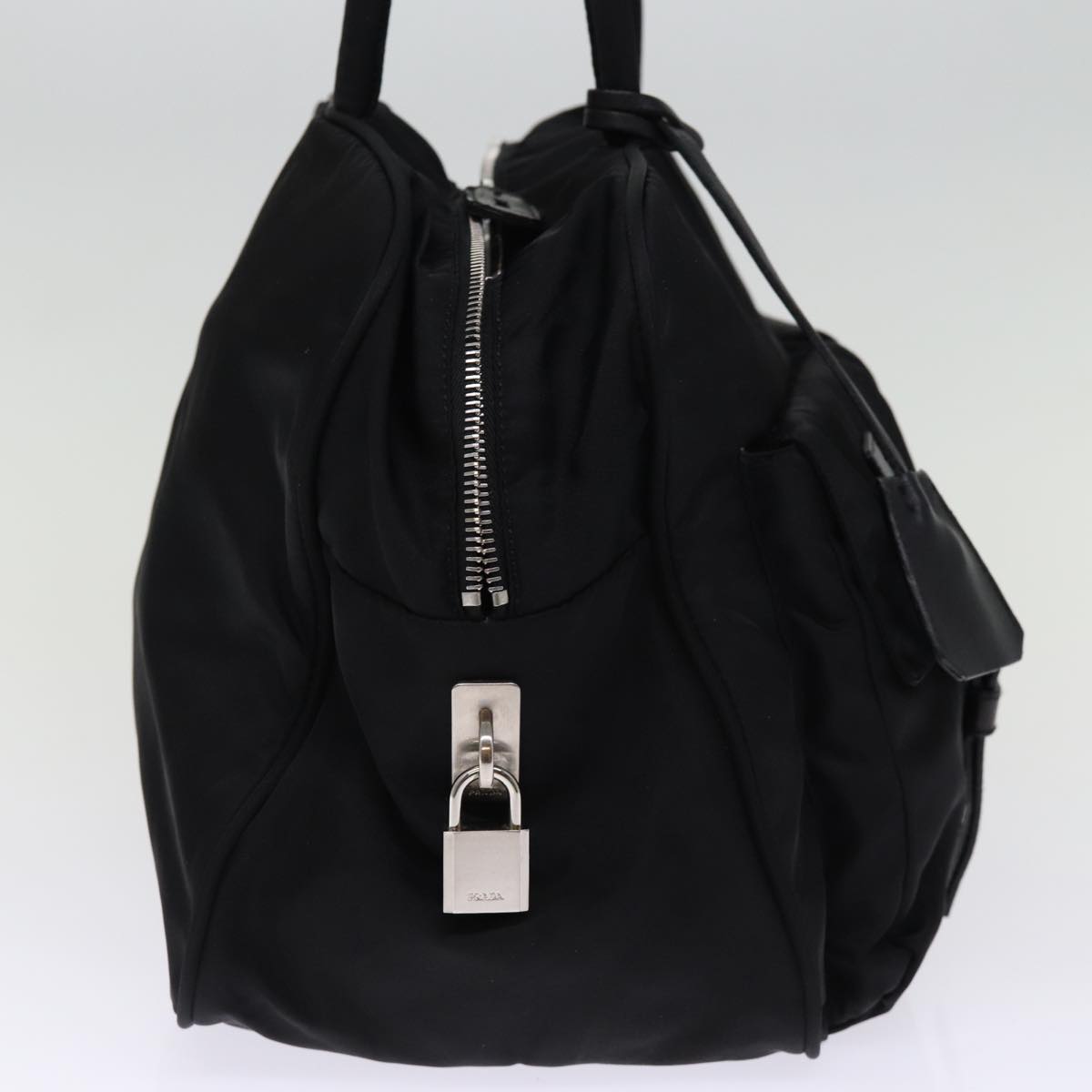 PRADA Hand Bag Nylon Black 75121
