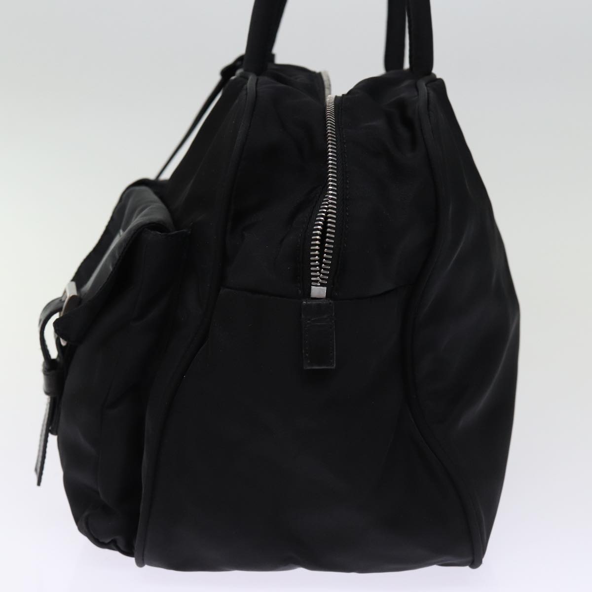 PRADA Hand Bag Nylon Black 75121