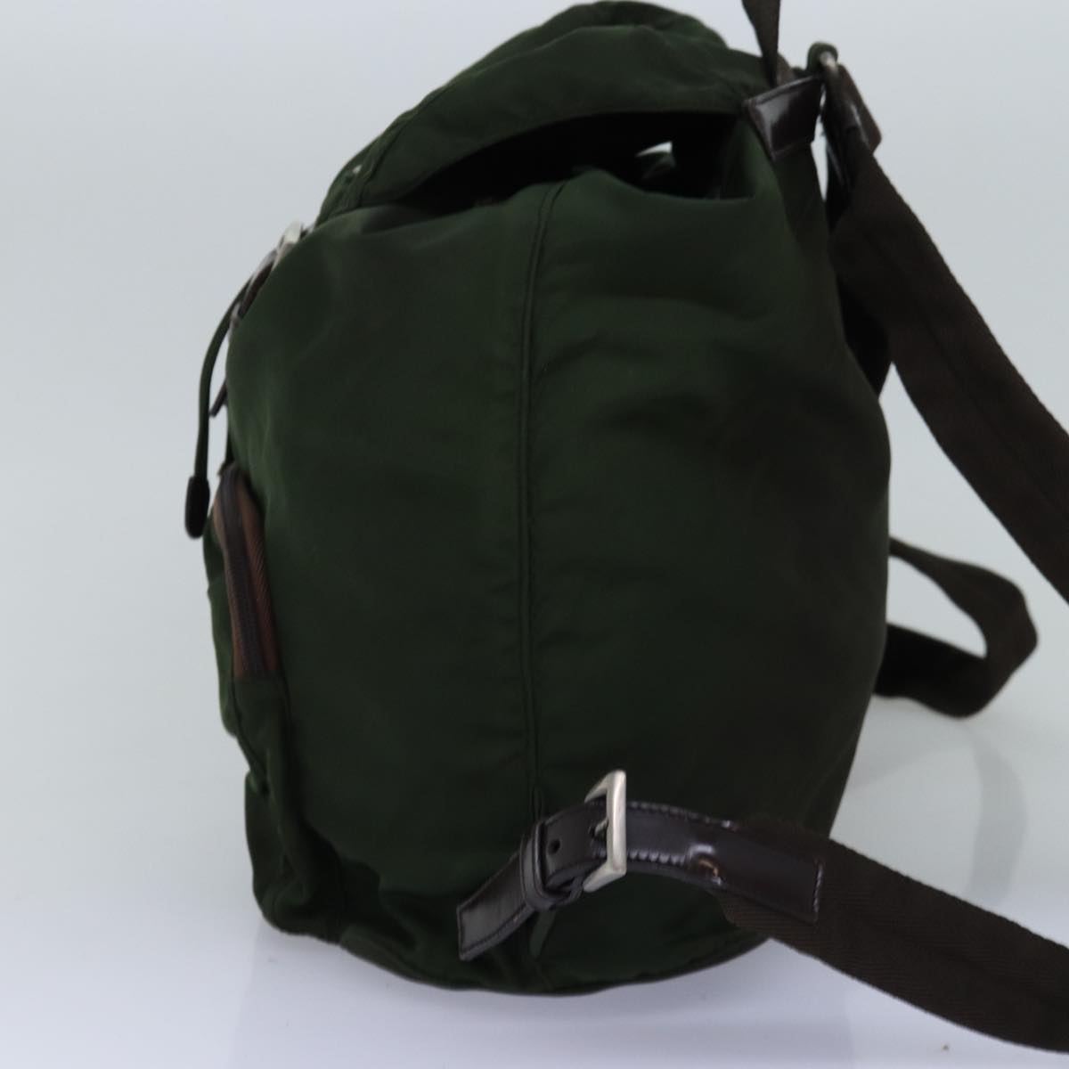 PRADA Backpack Nylon Khaki 75122