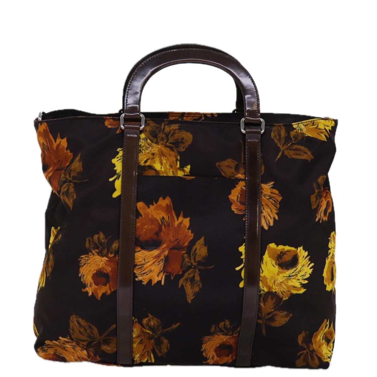 PRADA Hand Bag Nylon 2way Brown 75128