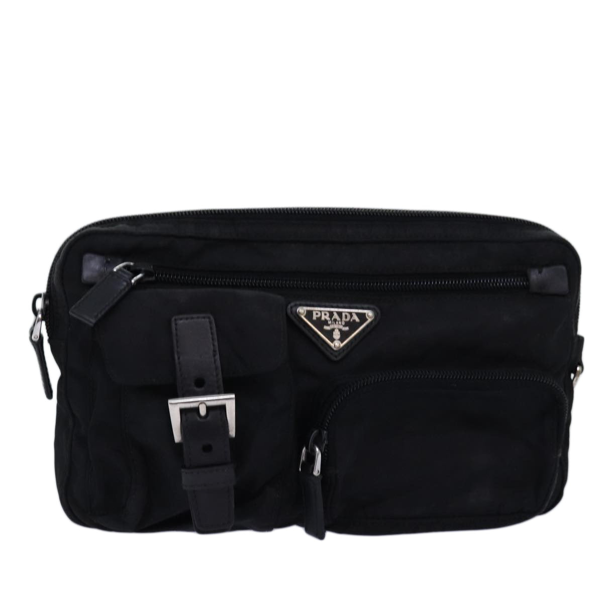 PRADA Pouch Nylon Black 75139