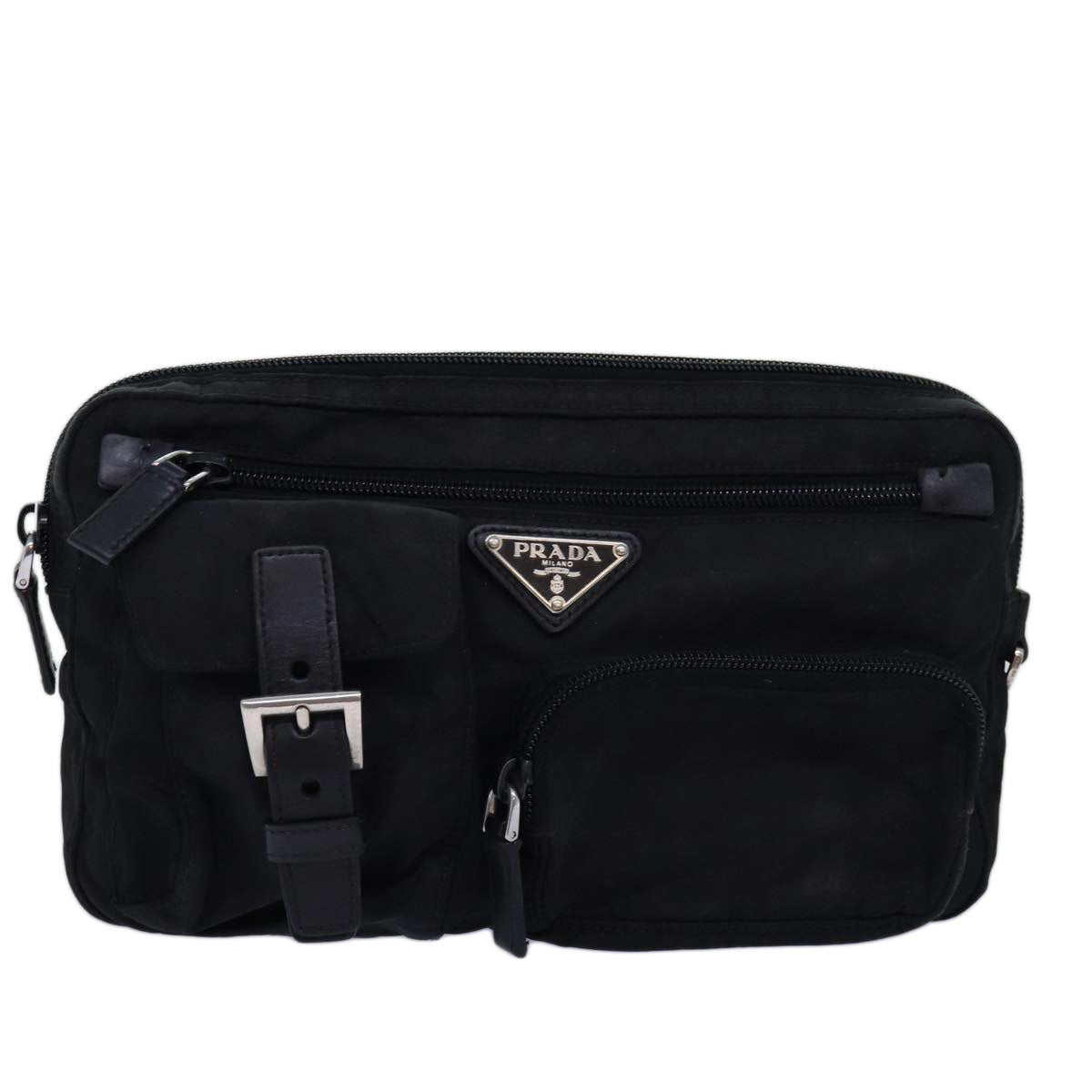 PRADA Pouch Nylon Black 75139