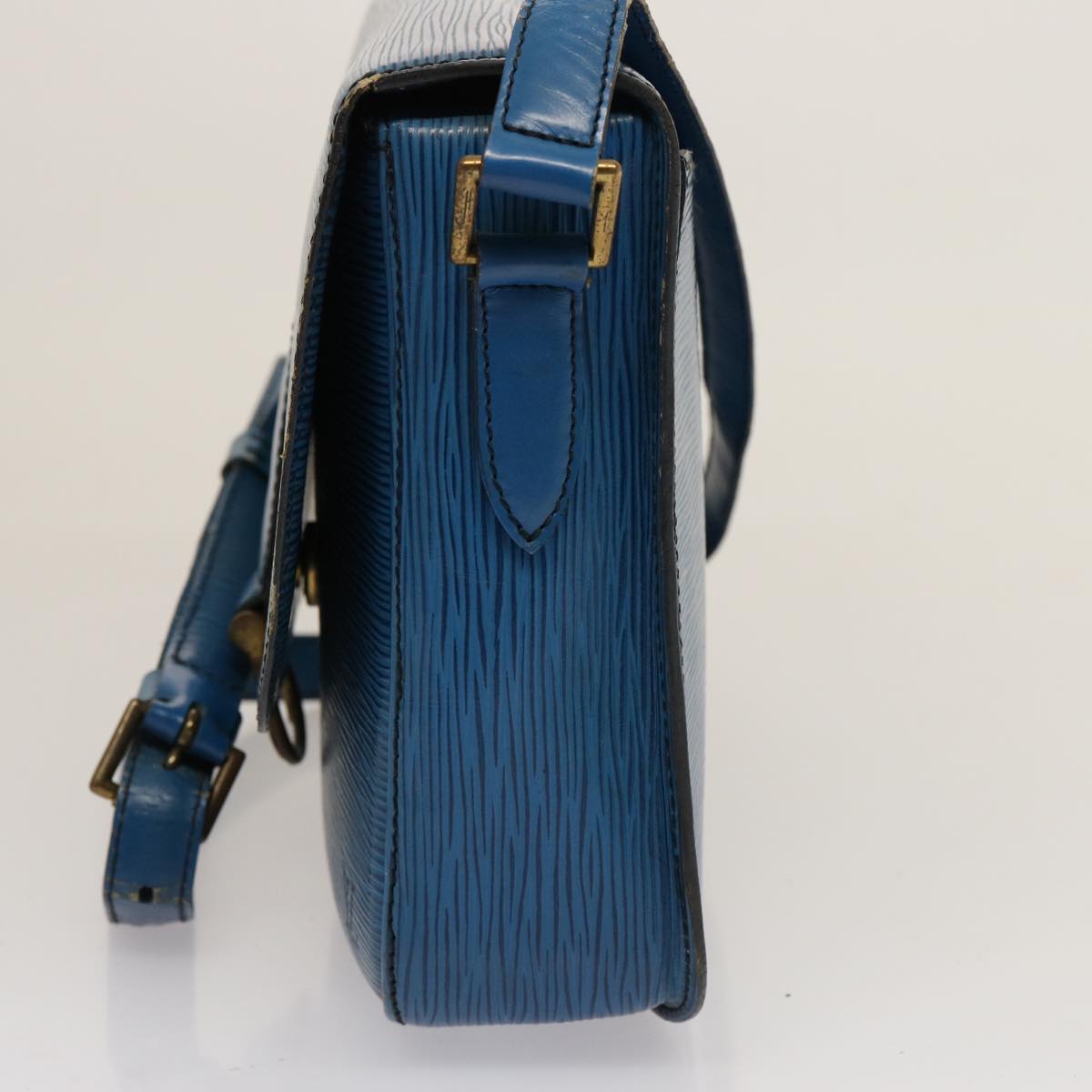LOUIS VUITTON Epi Saint Cloud GM Shoulder Bag Toledo Blue M52195 LV 75169