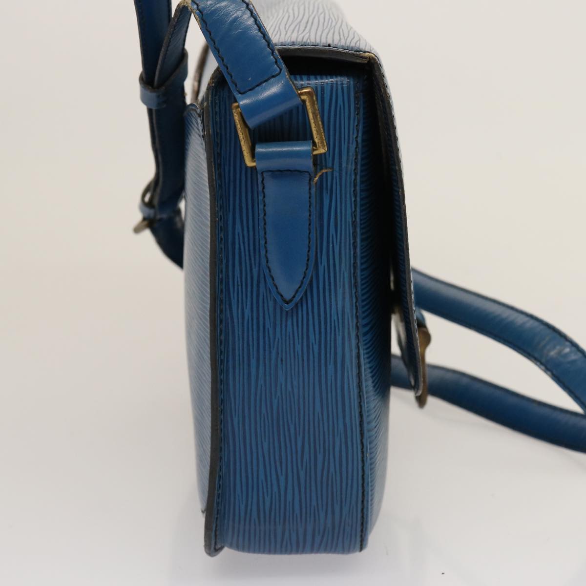 LOUIS VUITTON Epi Saint Cloud GM Shoulder Bag Toledo Blue M52195 LV 75169