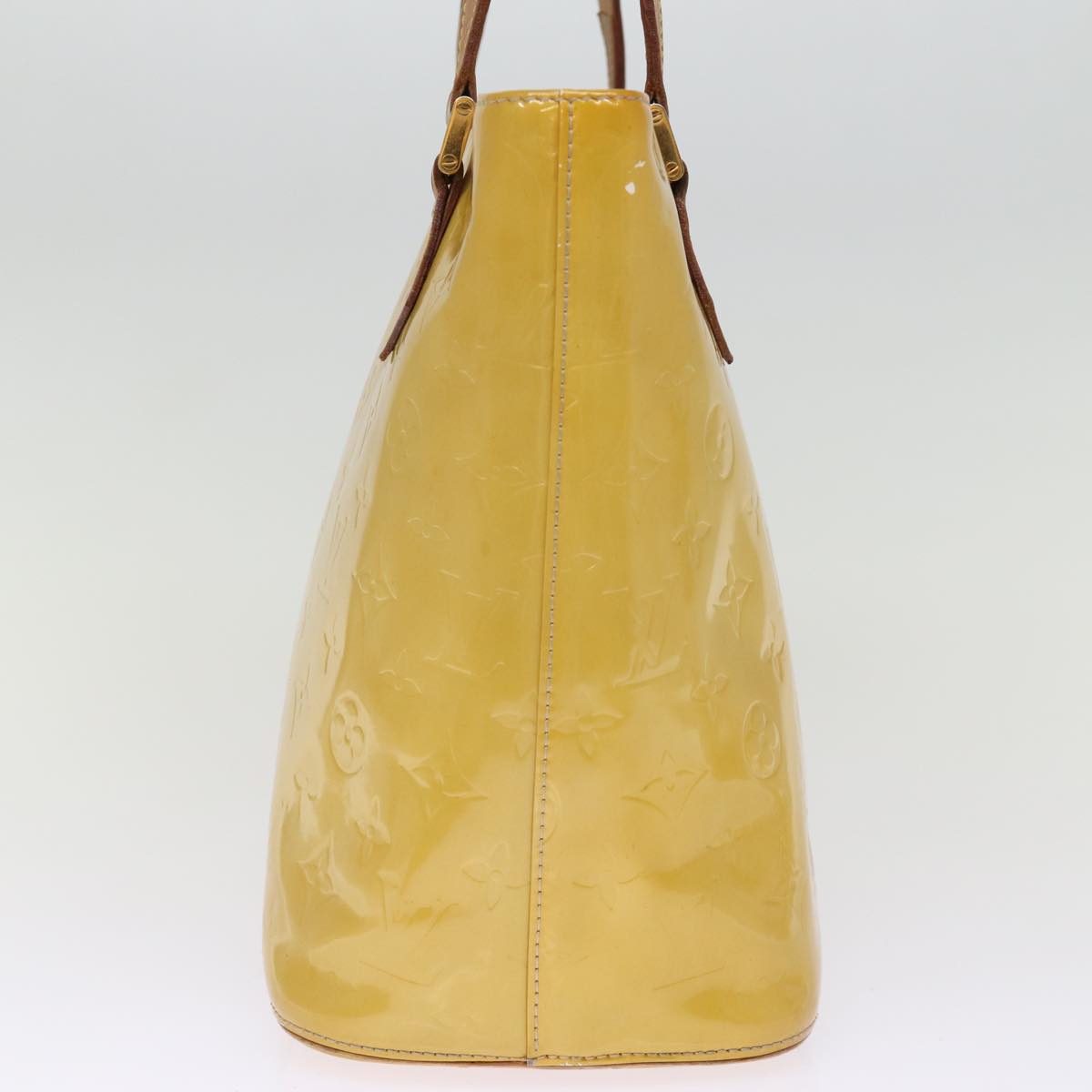 LOUIS VUITTON Monogram Vernis Houston Hand Bag Beige M91004 LV 75190