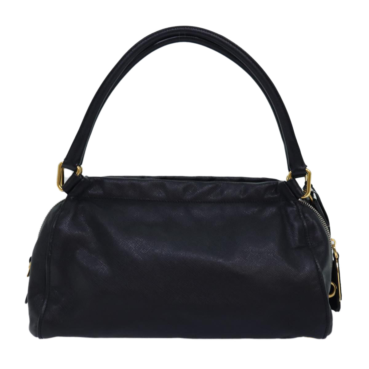 PRADA Shoulder Bag Safiano leather Black 75217