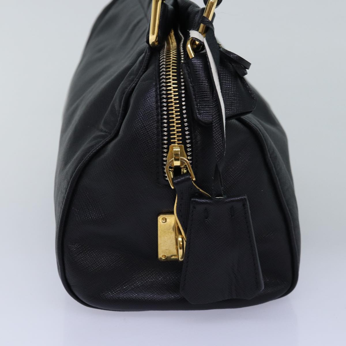 PRADA Shoulder Bag Safiano leather Black 75217