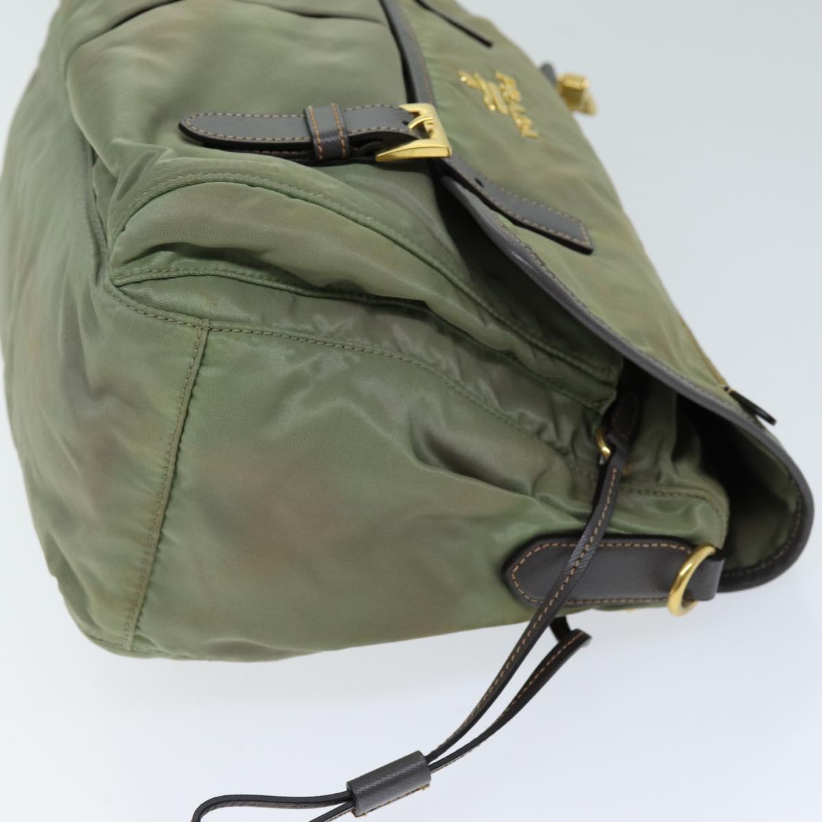 PRADA Shoulder Bag Nylon Khaki 75220