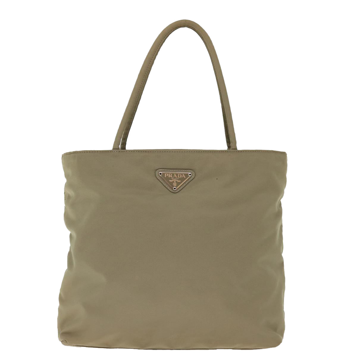 PRADA Tote Bag Nylon Beige 75228