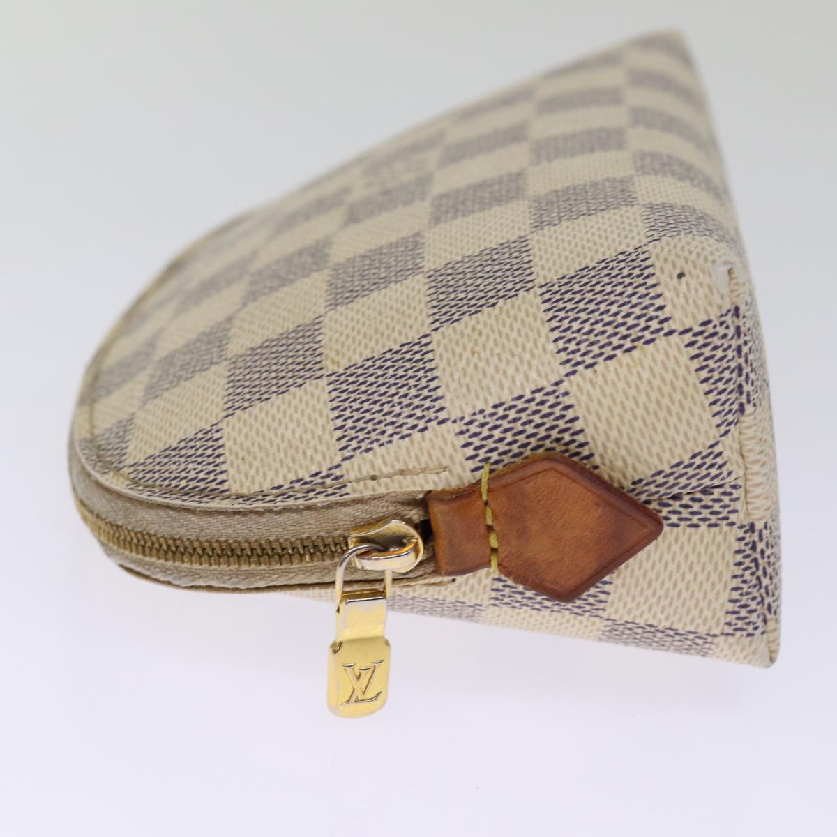 LOUIS VUITTON Damier Azur Pochette Cosmetic PM Pouch N60024 LV 75259