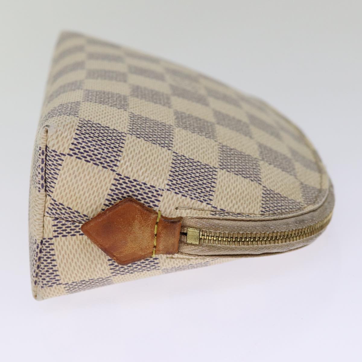 LOUIS VUITTON Damier Azur Pochette Cosmetic PM Pouch N60024 LV 75259