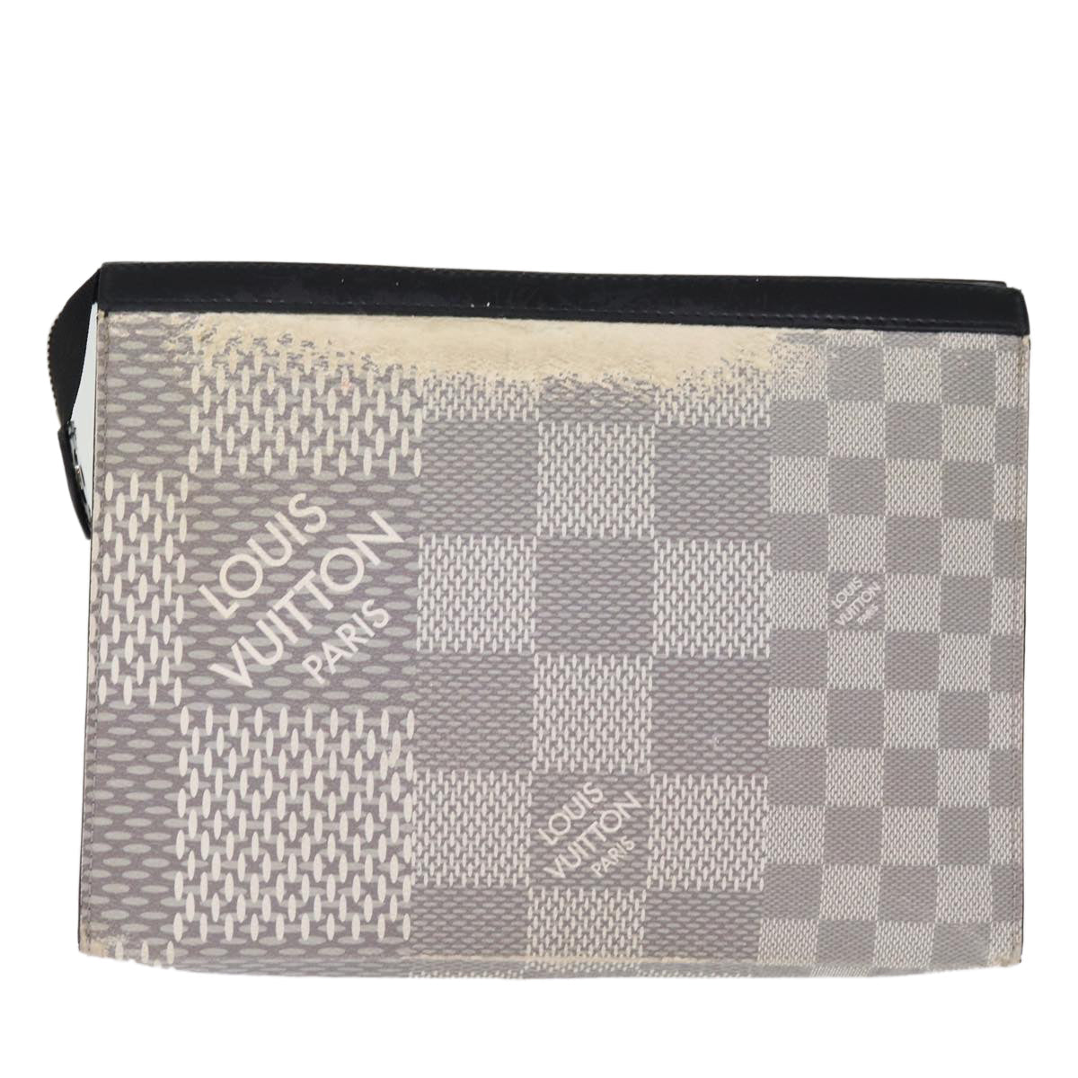 LOUIS VUITTON Damier Graphite 3D Pochette Voyager MM Bag N60443 LV 75261