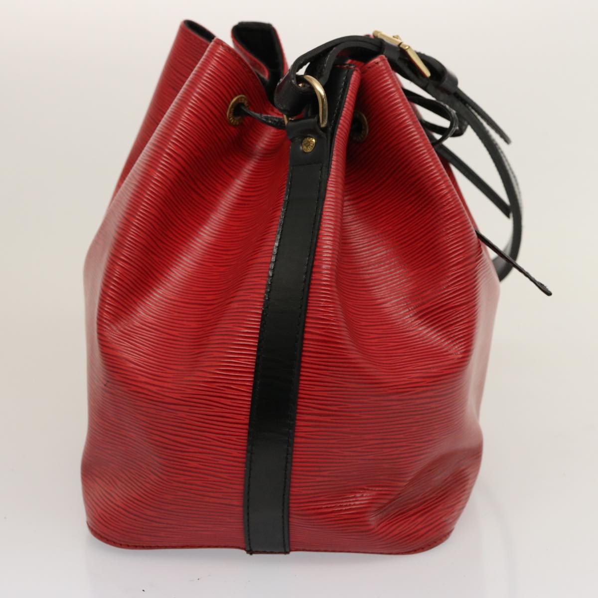 LOUIS VUITTON Epi Petit Noe Shoulder Bag Bicolor Black Red M44172 LV 75268