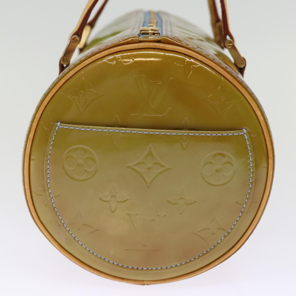 LOUIS VUITTON Monogram Vernis Bedford Hand Bag Baby Blue M91007 LV 75281