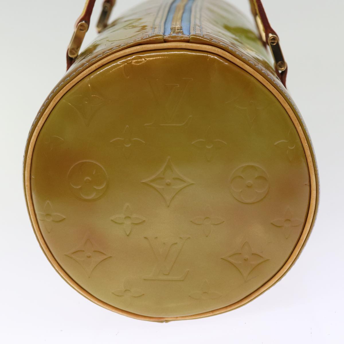 LOUIS VUITTON Monogram Vernis Bedford Hand Bag Baby Blue M91007 LV 75281
