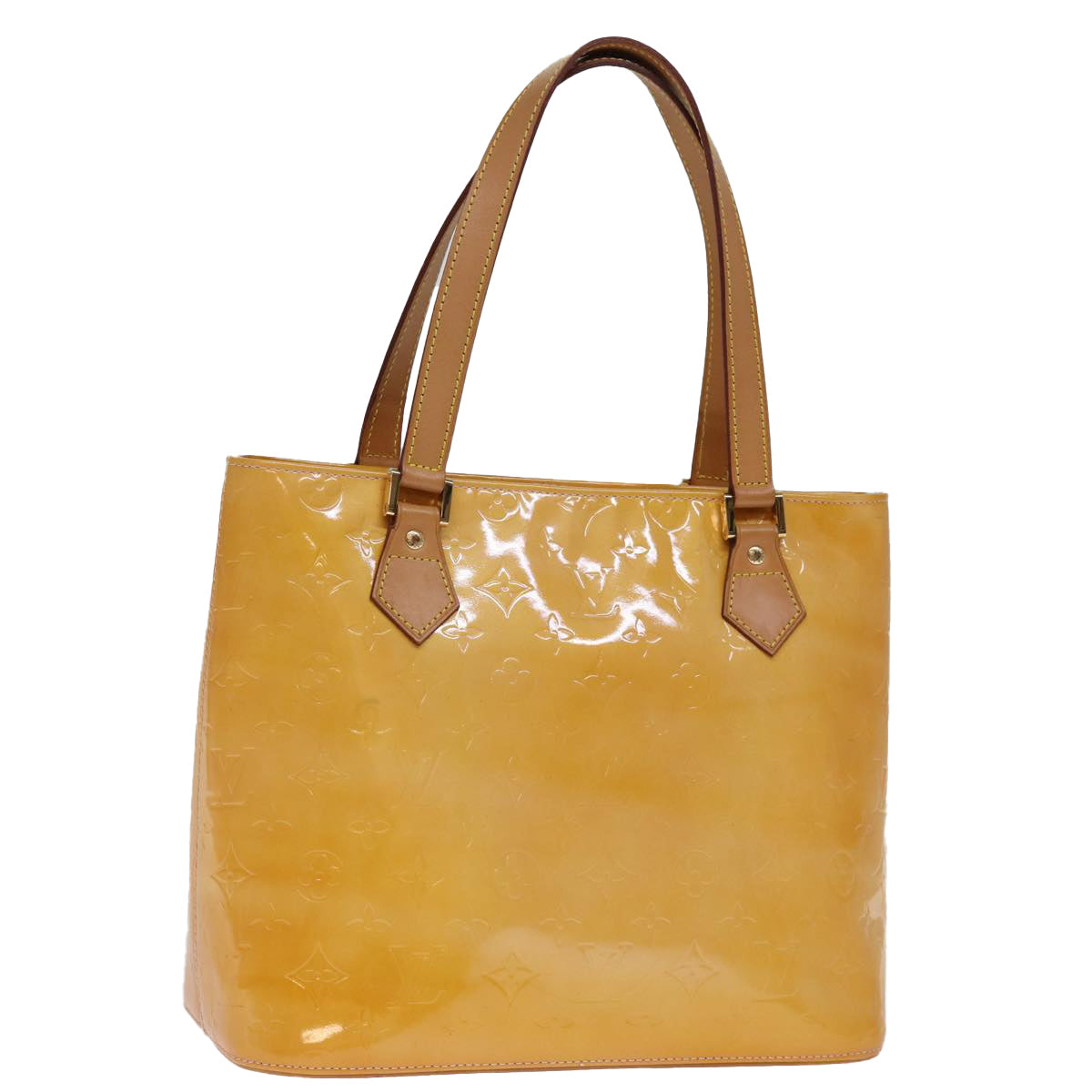 LOUIS VUITTON Monogram Vernis Houston Bag Marshmallow Pink M91302 LV 75283