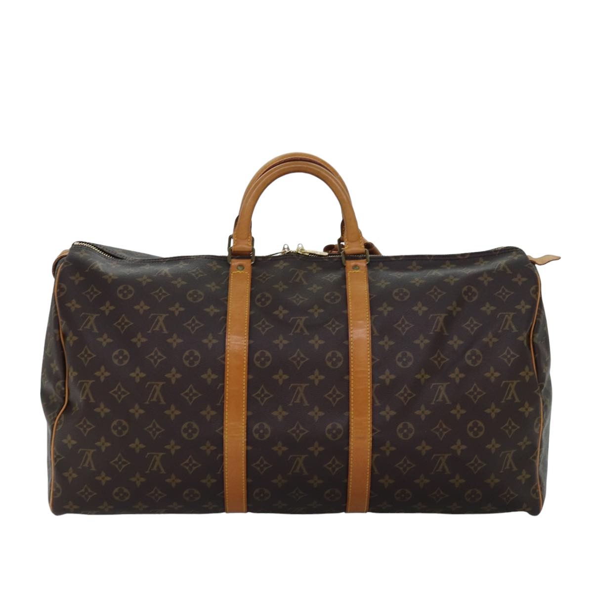 LOUIS VUITTON Monogram Keepall 55 Boston Bag M41424 LV 75301