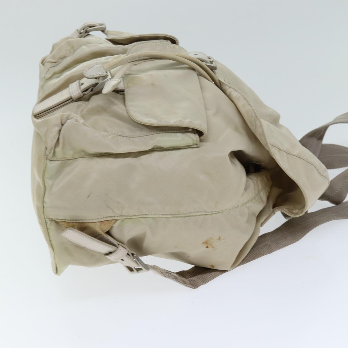 PRADA Backpack Nylon Cream 75340