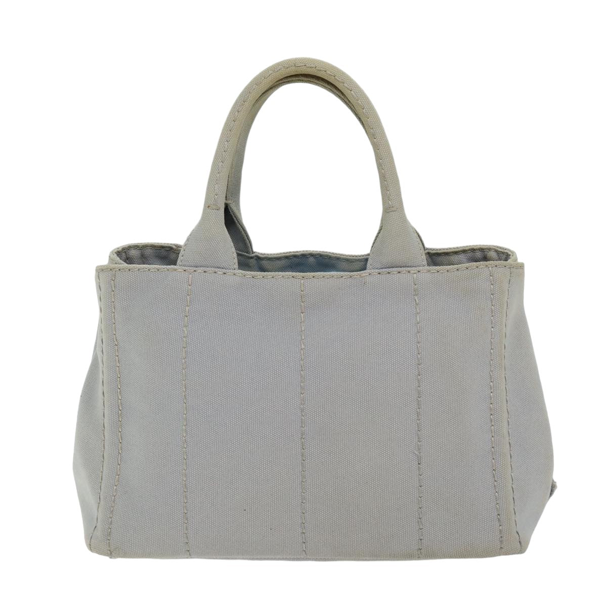 PRADA Canapa PM Hand Bag Canvas 2way Gray 75341