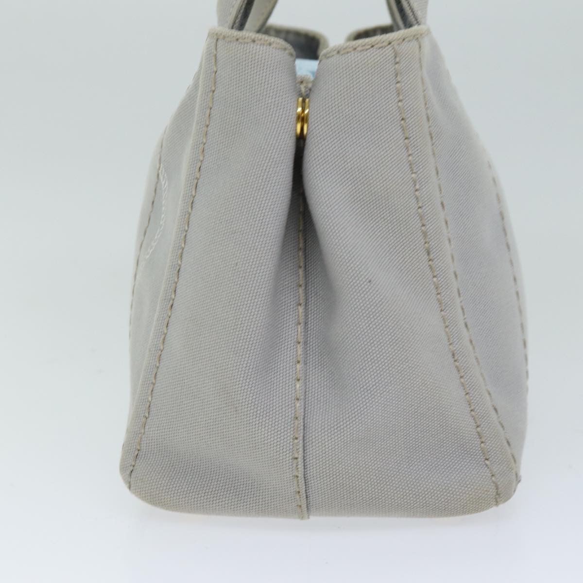PRADA Canapa PM Hand Bag Canvas 2way Gray 75341