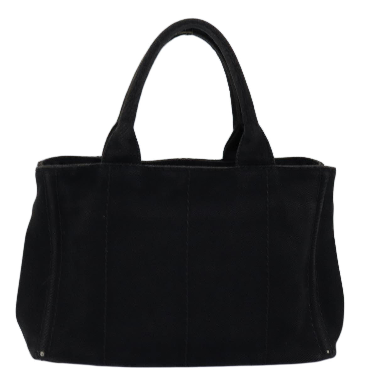 PRADA Canapa PM Hand Bag Canvas 2way Black 75342