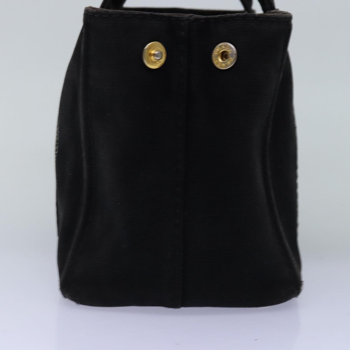 PRADA Canapa PM Hand Bag Canvas 2way Black 75342