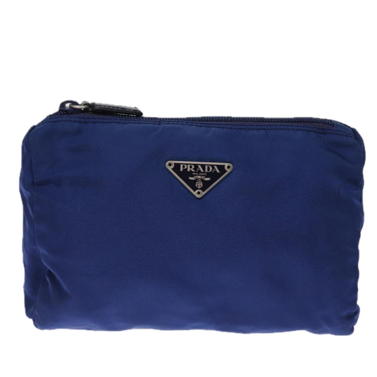 PRADA Pouch Nylon Blue 75360