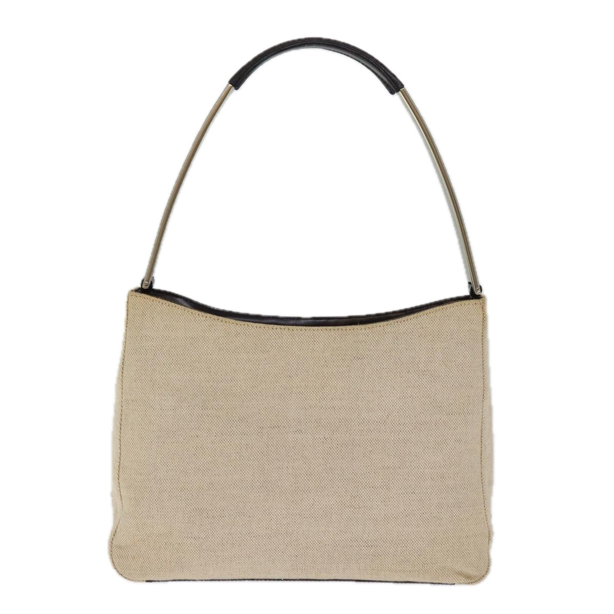 PRADA Shoulder Bag Canvas Beige 75376