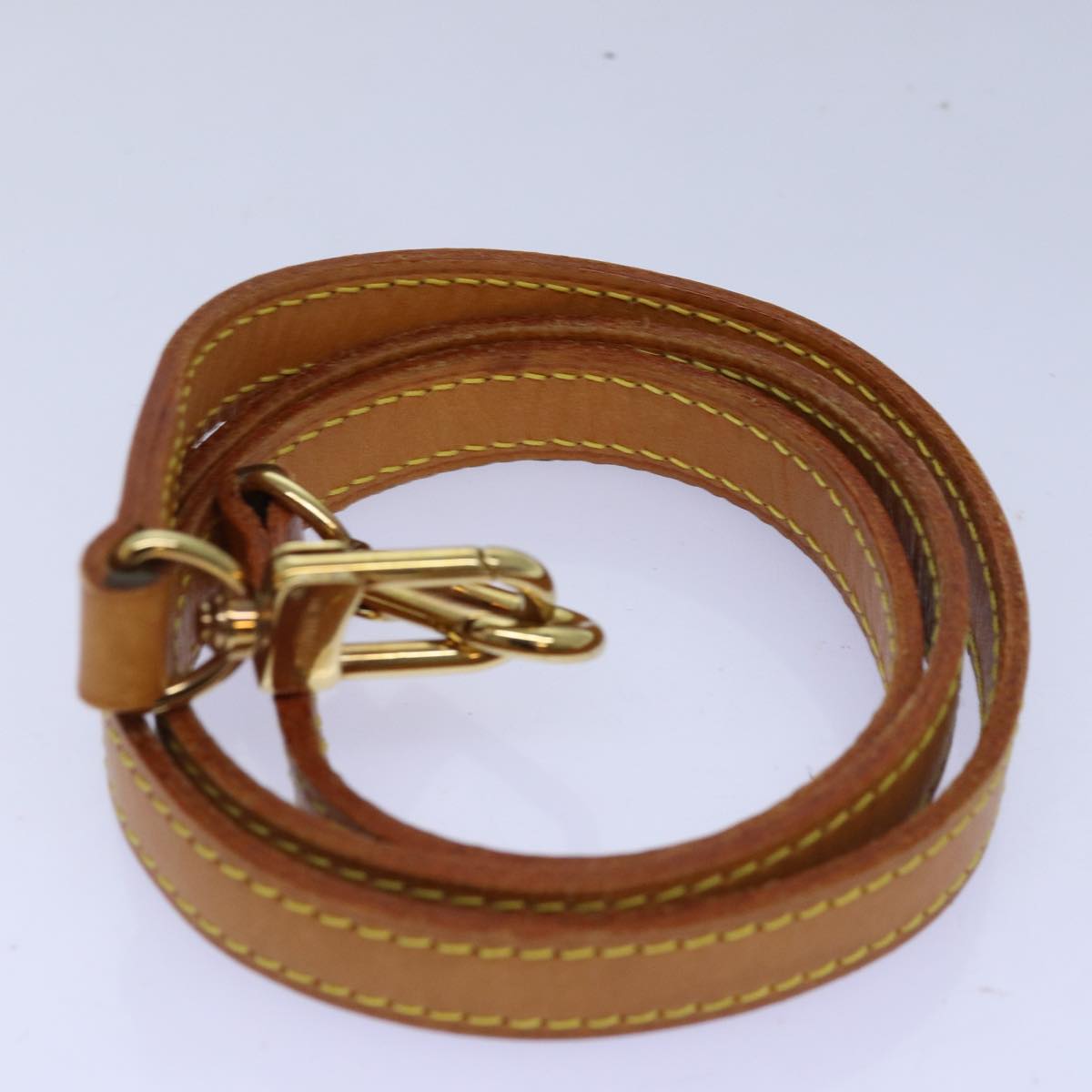 LOUIS VUITTON Shoulder Strap Leather 35.4"" Beige LV 75433