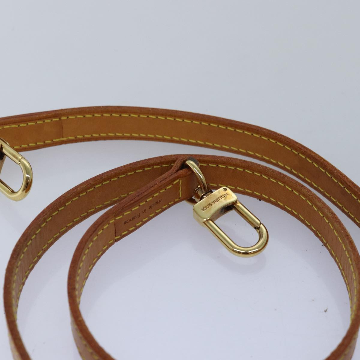 LOUIS VUITTON Shoulder Strap Leather 35.4"" Beige LV 75433