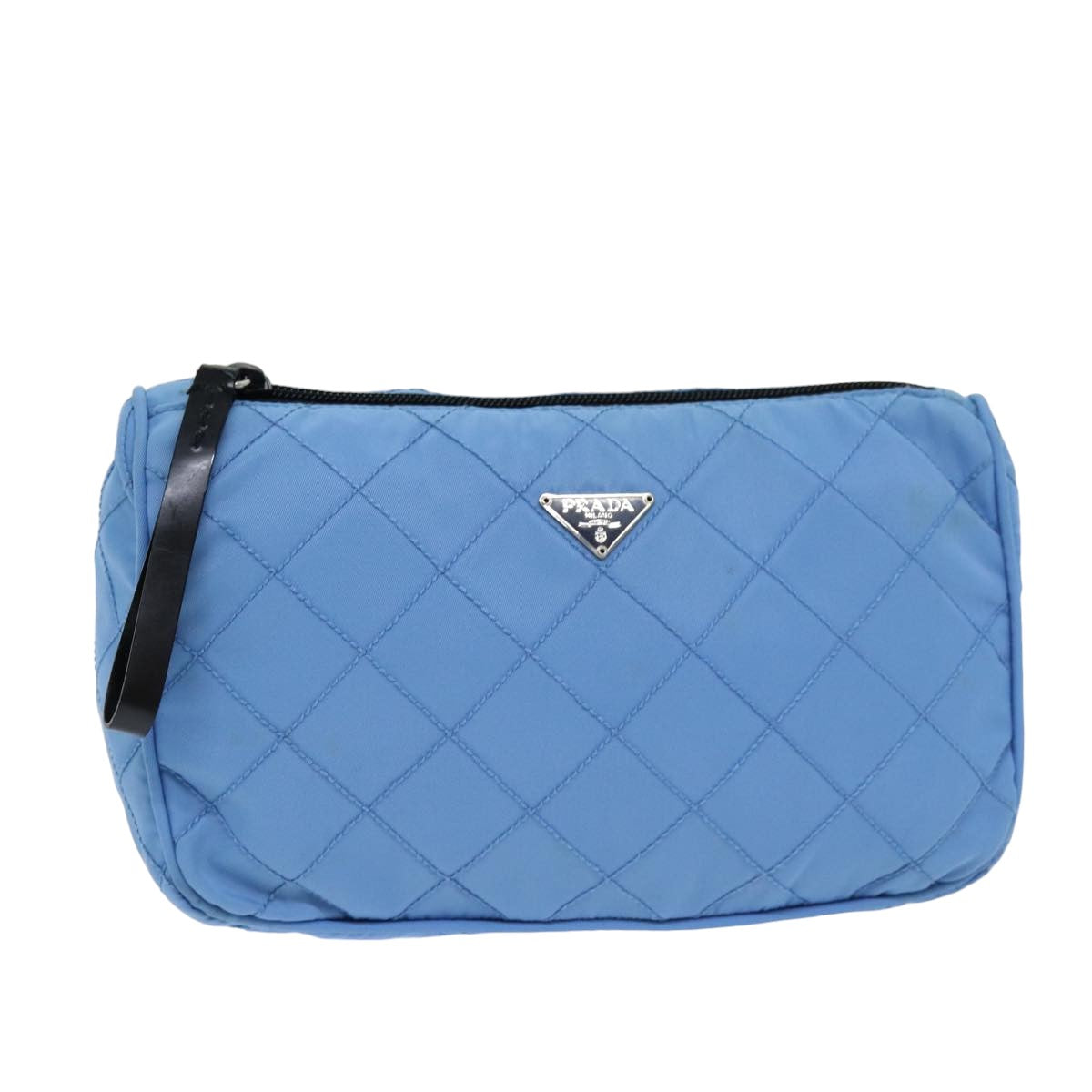 PRADA Pouch Nylon Light Blue 75439