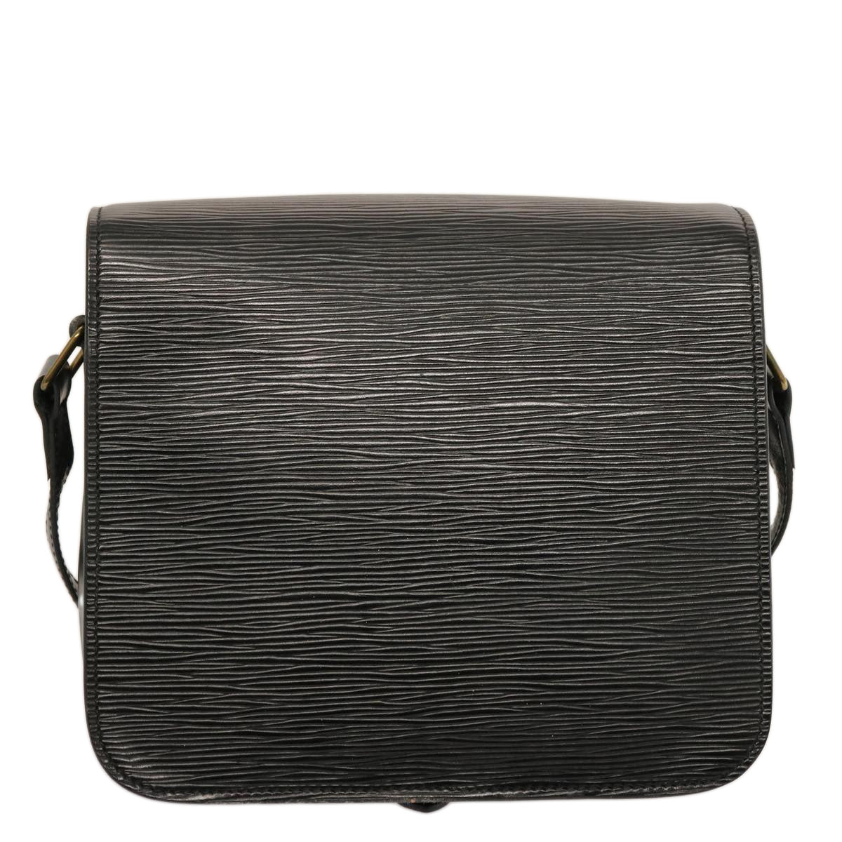 LOUIS VUITTON Epi Cartouchiere MM Shoulder Bag Black Noir M52242 LV 75460