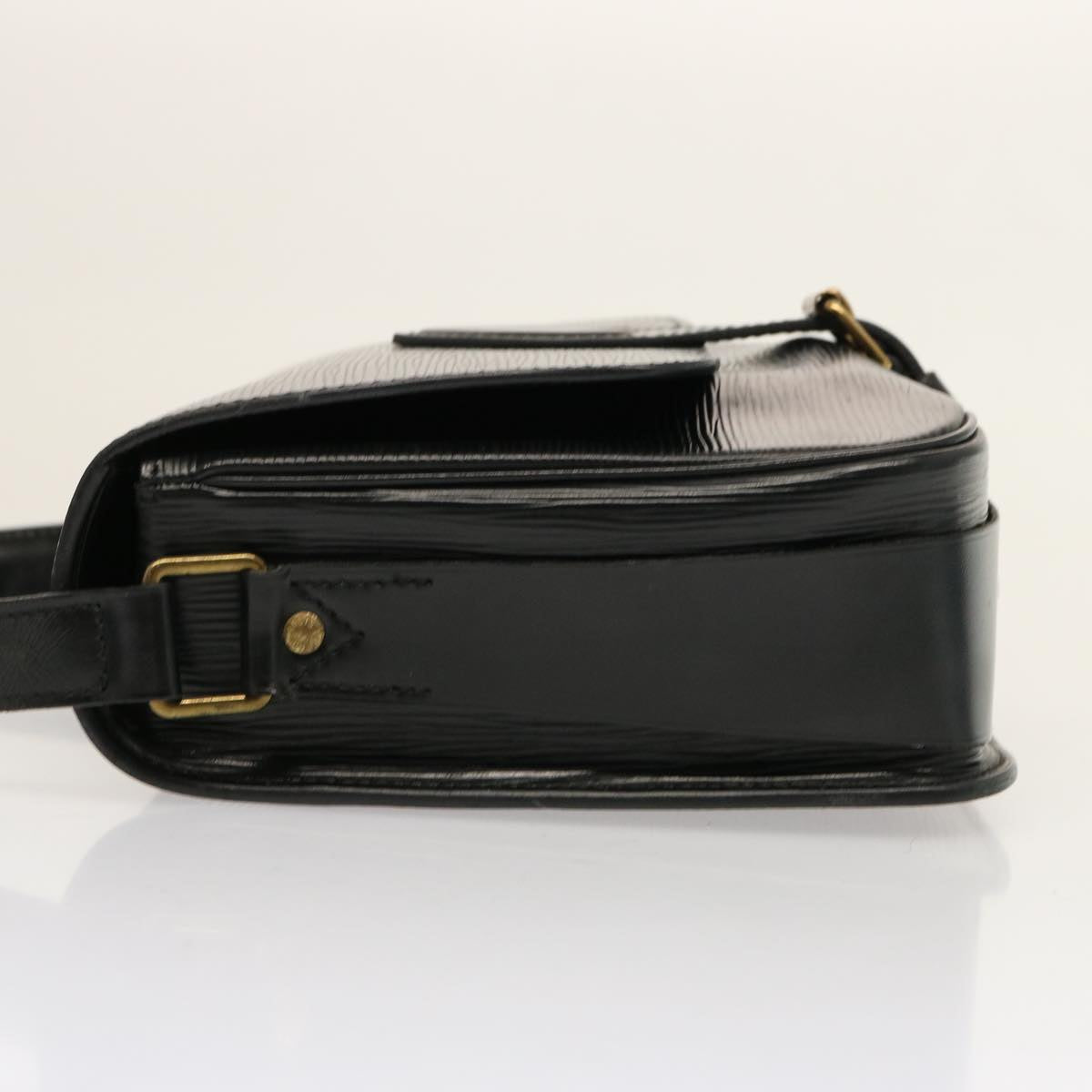 LOUIS VUITTON Epi Cartouchiere MM Shoulder Bag Black Noir M52242 LV 75460
