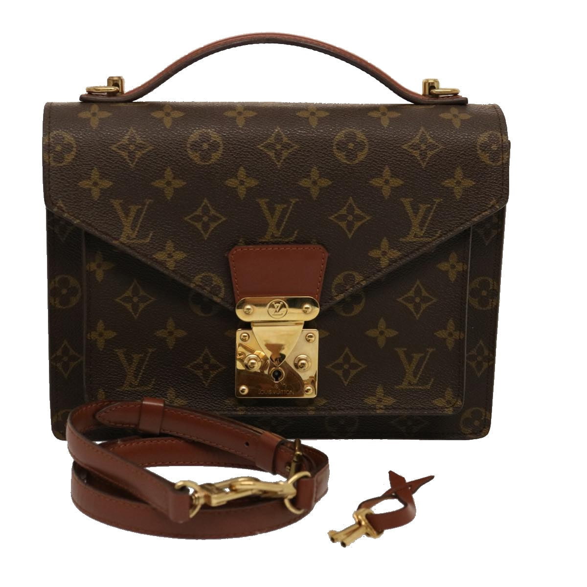 LOUIS VUITTON Monogram Monceau 28 Hand Bag 2way M51185 LV 75470