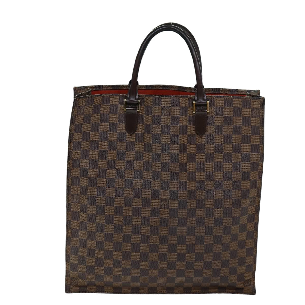 LOUIS VUITTON Damier Ebene Sac Plat Hand Bag N51140 LV 75495