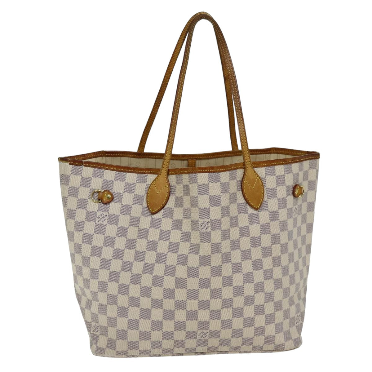LOUIS VUITTON Damier Azur Neverfull MM Tote Bag N41605 LV 75496