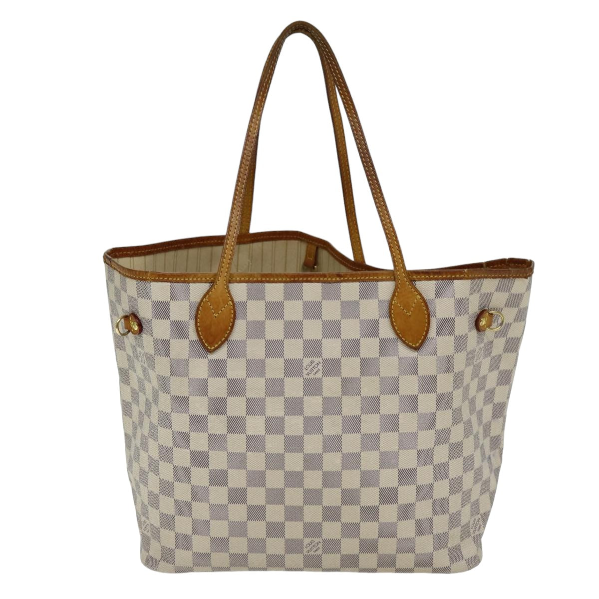 LOUIS VUITTON Damier Azur Neverfull MM Tote Bag N41605 LV 75496