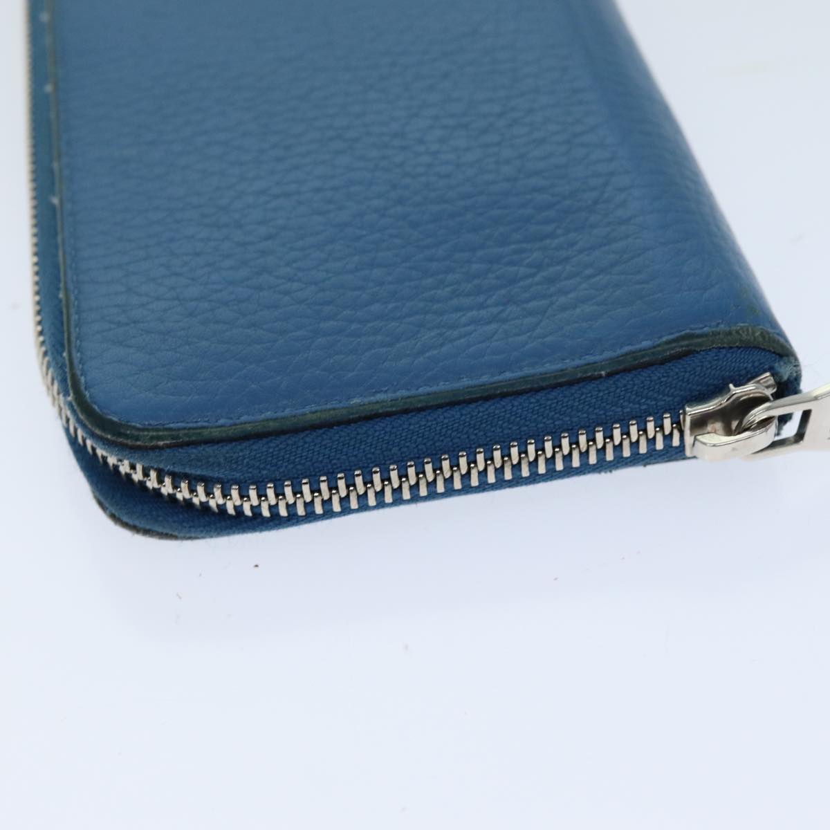 LOUIS VUITTON Suhari Zippy Wallet Long Wallet Leather Blue LV 75512
