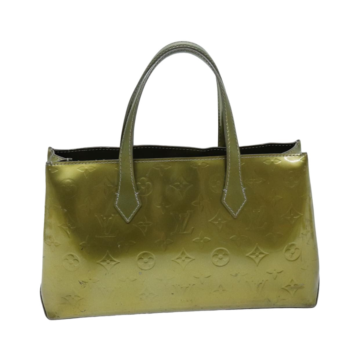 LOUIS VUITTON Monogram Vernis Wilshire PM Bag Gris Art Deco M91627 LV 75527